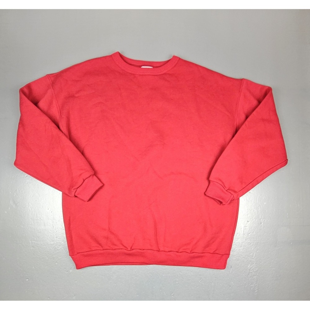 Vintage Swingster Sweatshirt Mens‎ 2XL Red Blank 90s Crewneck Made In USA